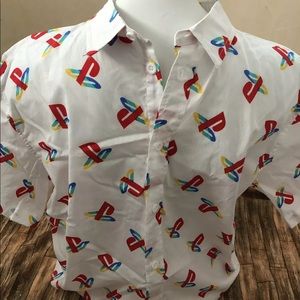 Men's PlayStation PS Logo White Short Sleeve Shirt